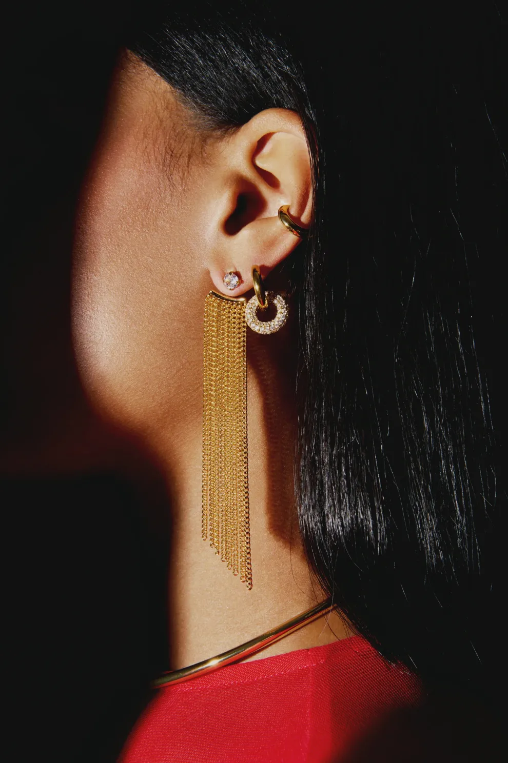 Mademoiselle Jules - Solitaire Studs Gold