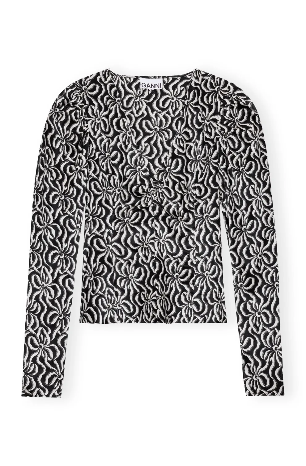 Ganni - Silk stretch satin blouse