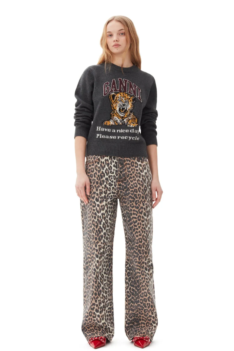 Ganni - Print Denim Izey