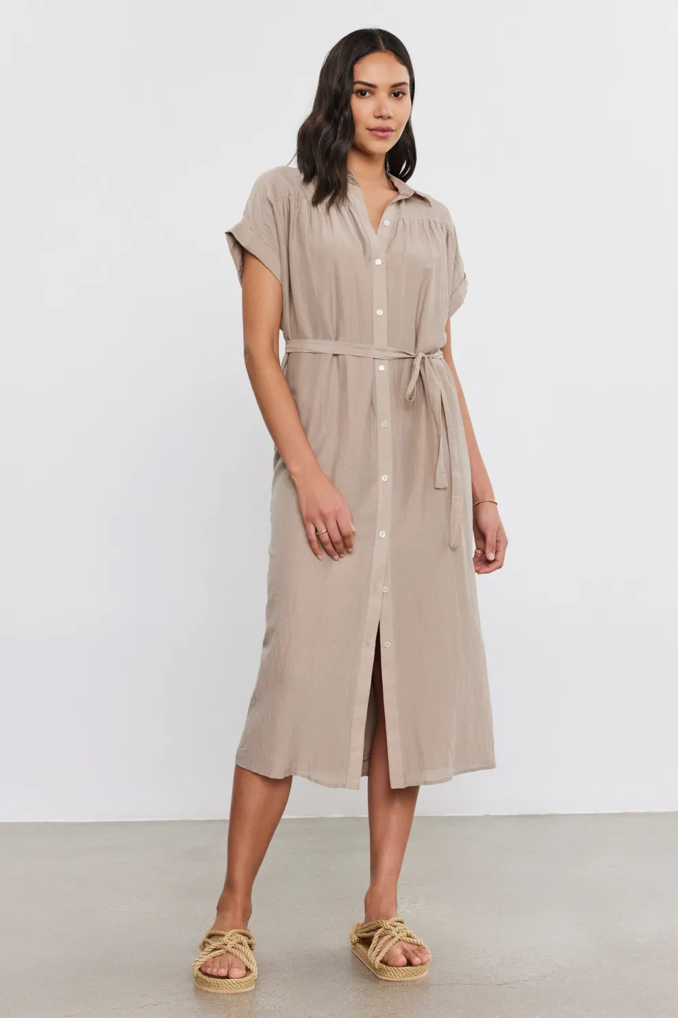 Velvet - Marla Silk Cotton Voile Shirt Dress