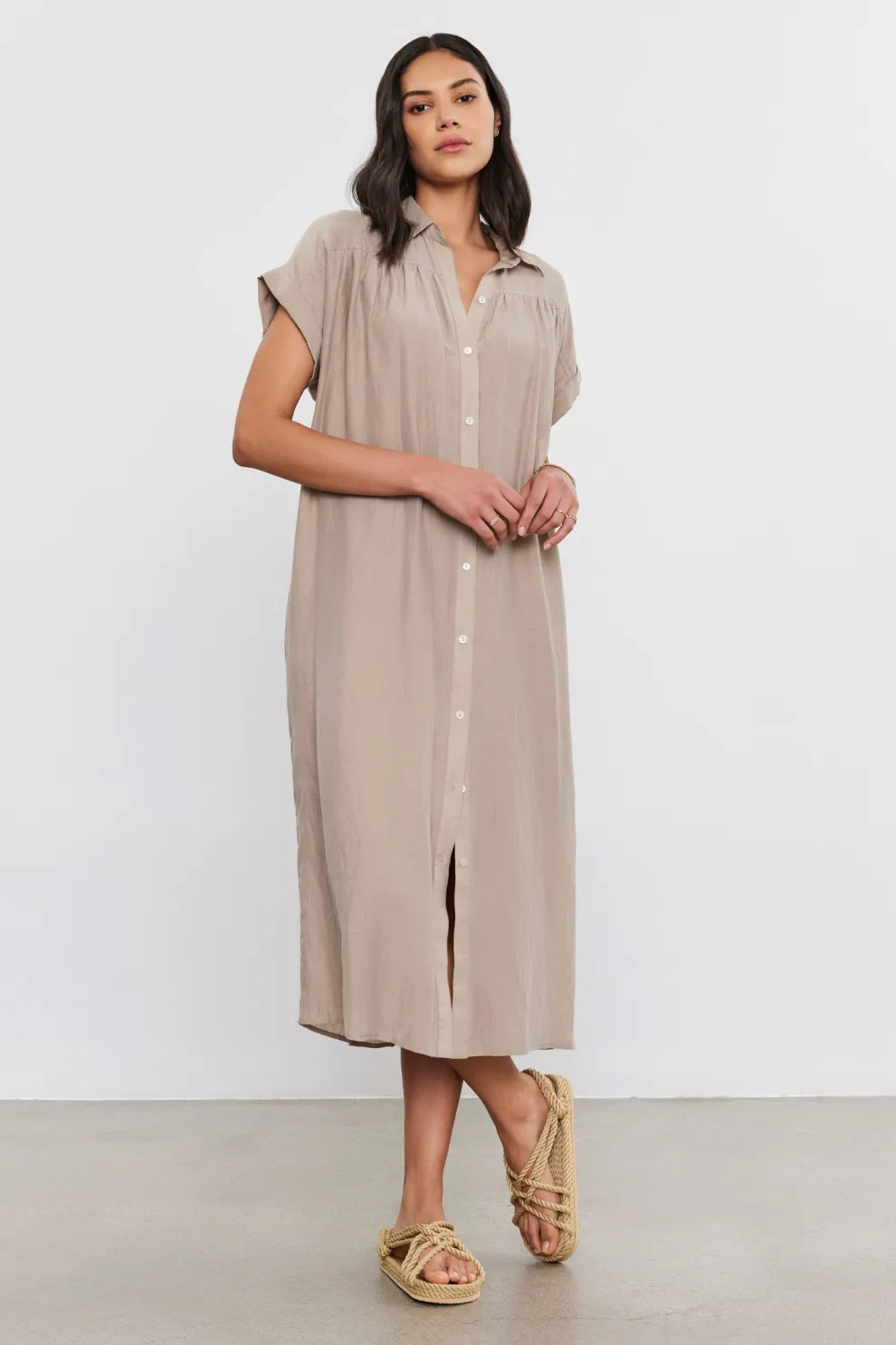 Velvet - Marla Silk Cotton Voile Shirt Dress