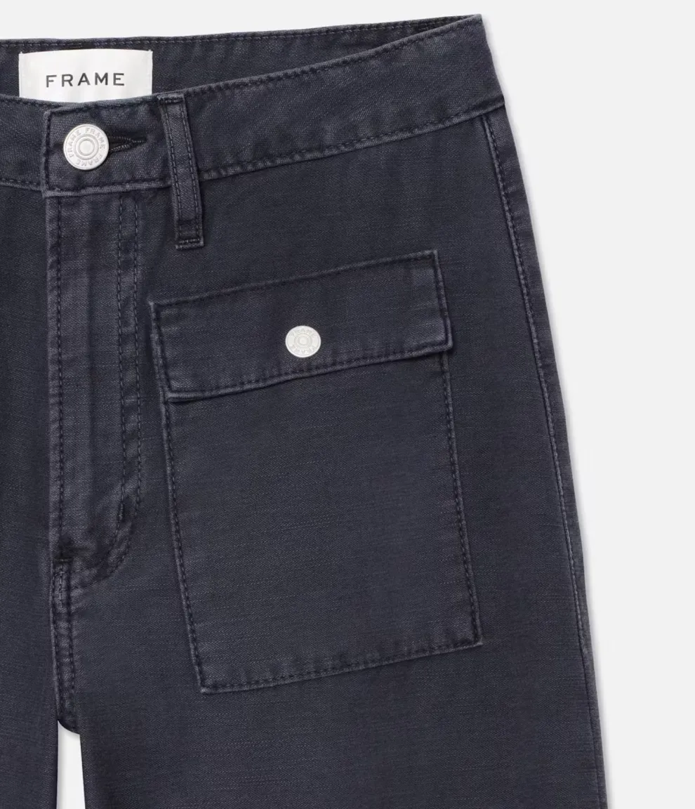 Frame - The 70's Patch Pocket Crop Straight