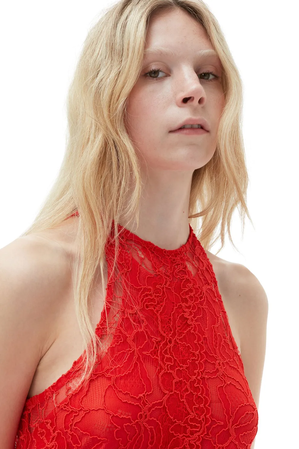 Ganni - Light Lace Halter Neck Dress