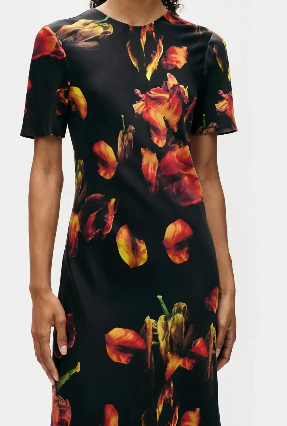 Silk Laundry - Short Sleeve Bias Cut Dress