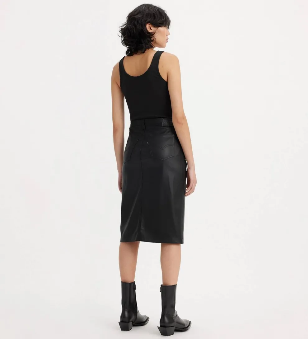 Levi's - Faux Leather Pencil Skirt