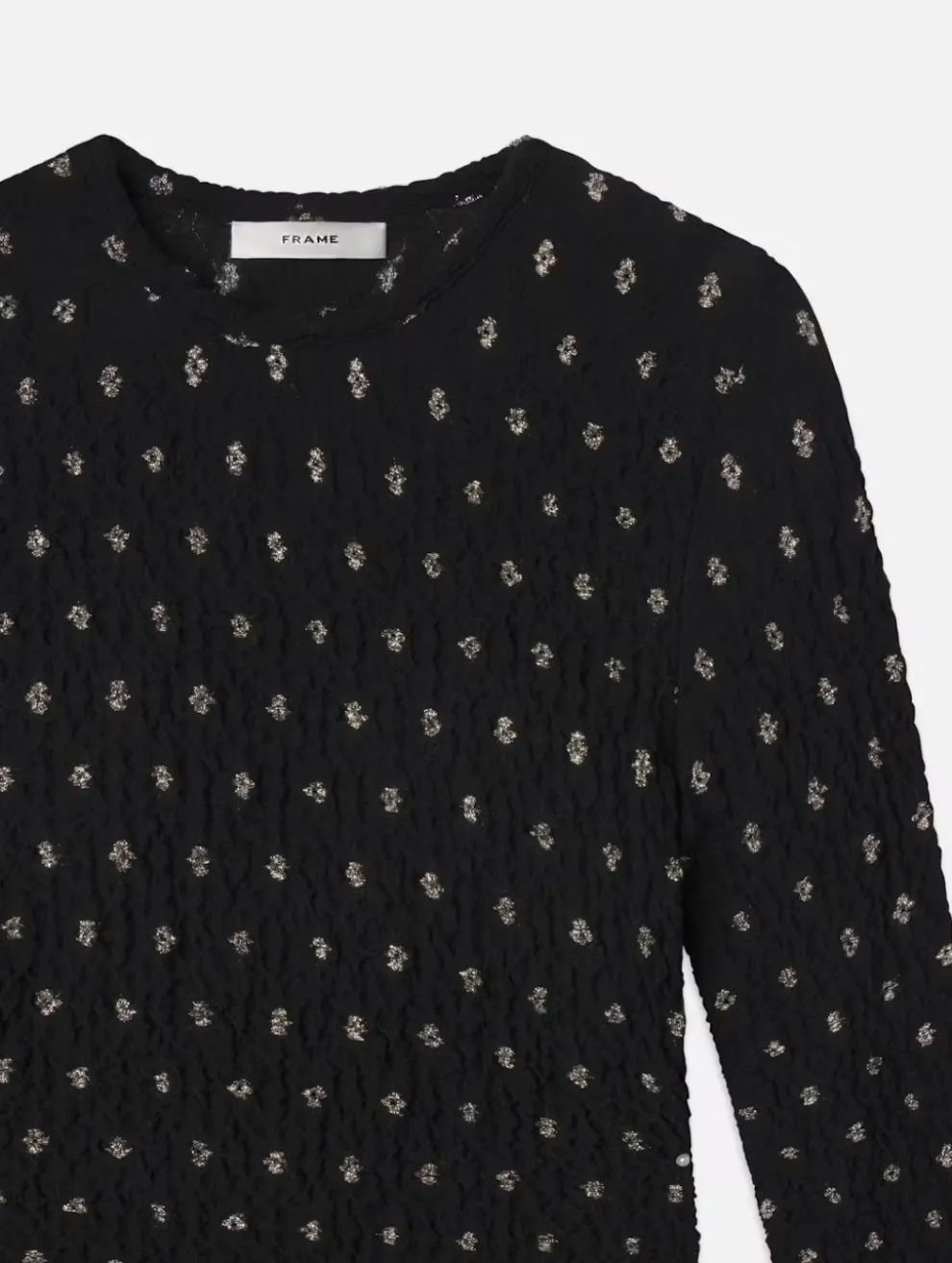 Frame - Dotted Stretch Mesh Top