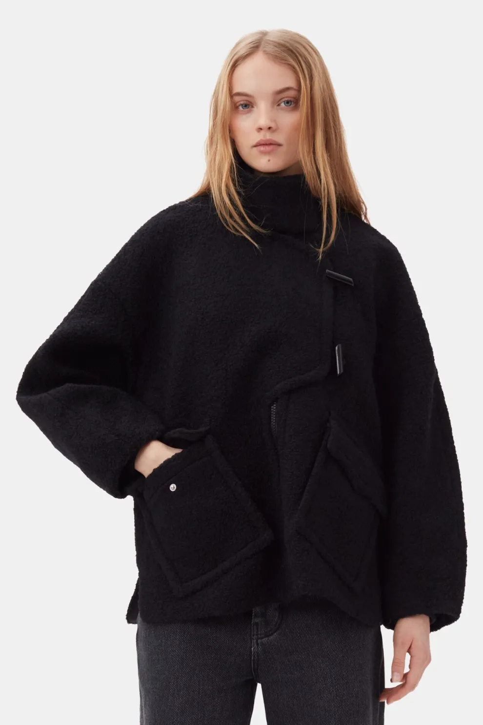 Ganni - Drop Shoulder Half Placket Jacket