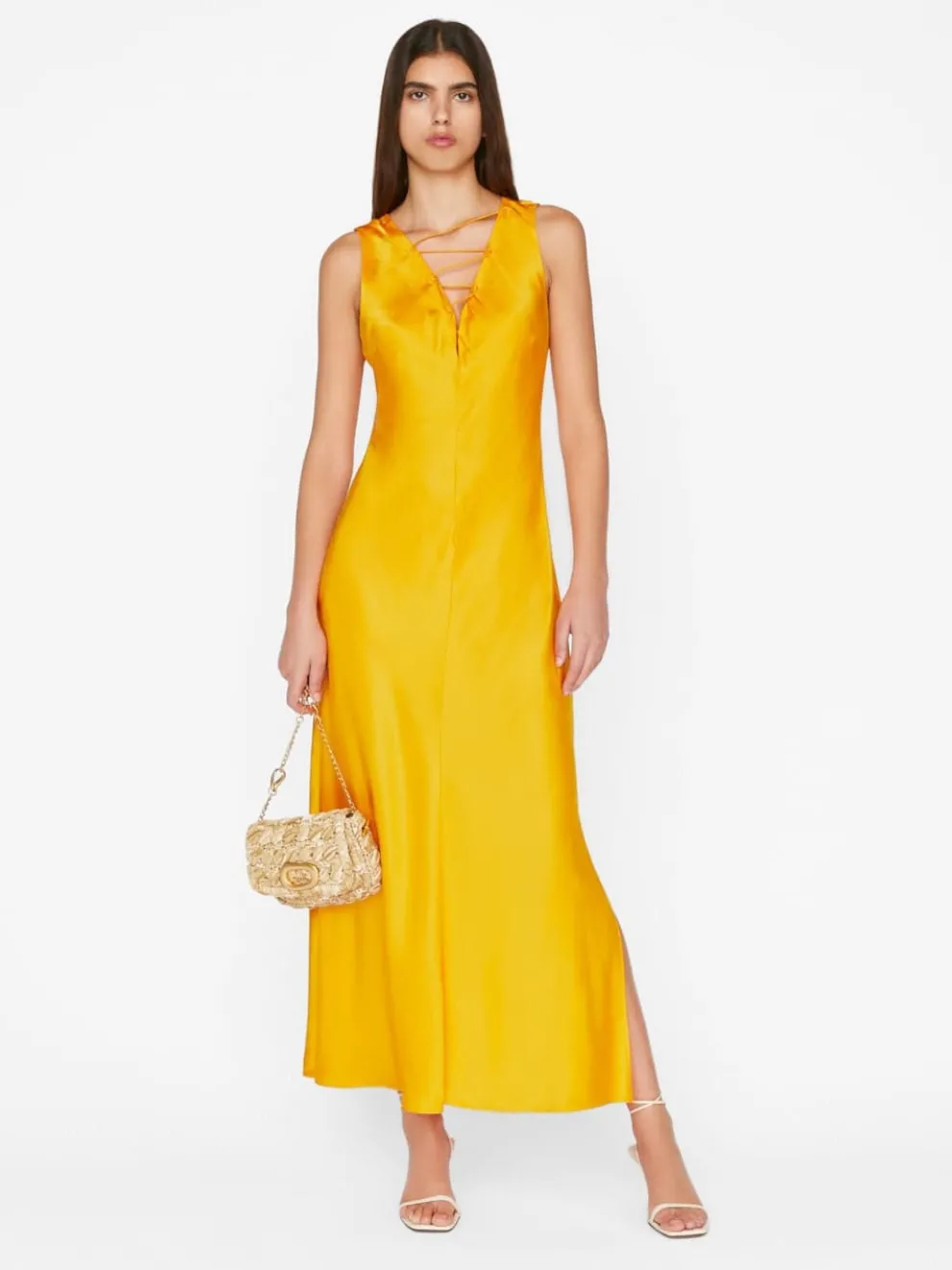 Frame - Lace Front Midi Dress