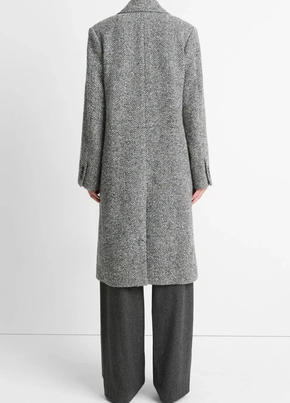 Vince - Herringbone Double Breasted Coat