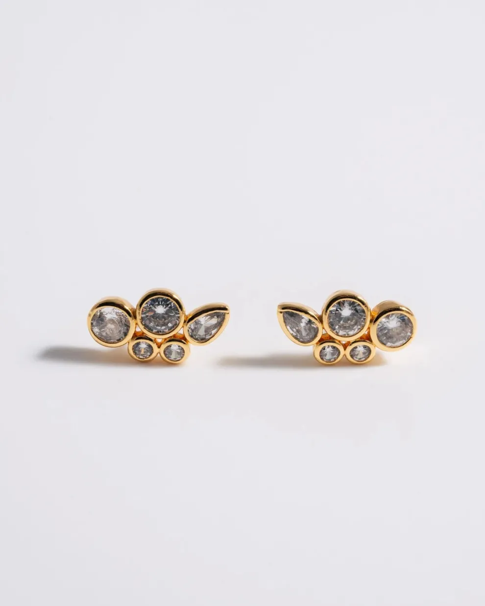Mademoiselle Jules - Multi Crystal Bezel Ear Studs