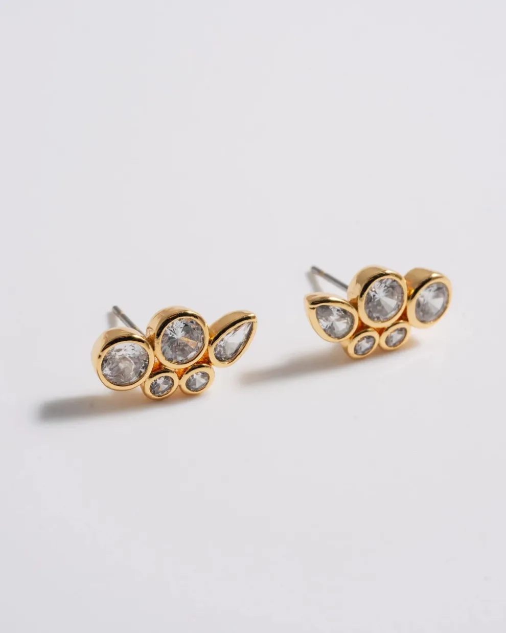 Mademoiselle Jules - Multi Crystal Bezel Ear Studs