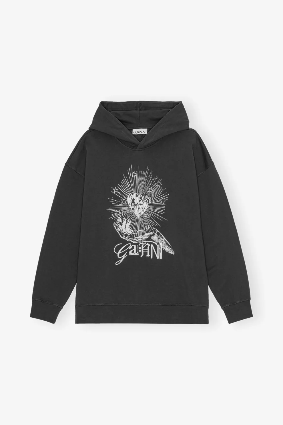 Ganni - Isoli Heart Oversized Hoodie