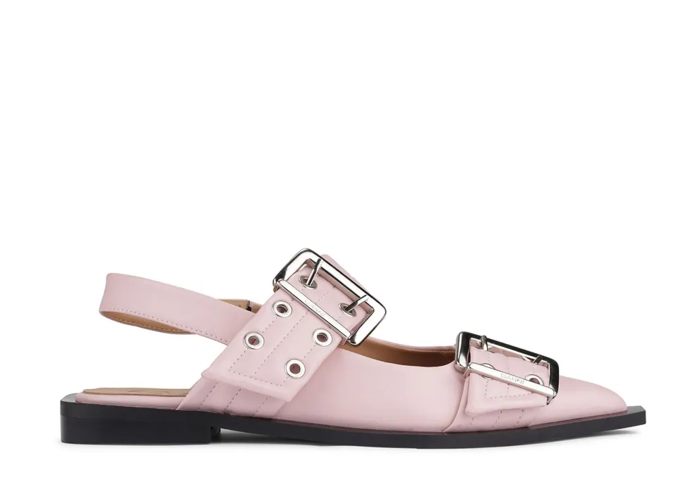 Ganni - Feminine Buckle Ballerina