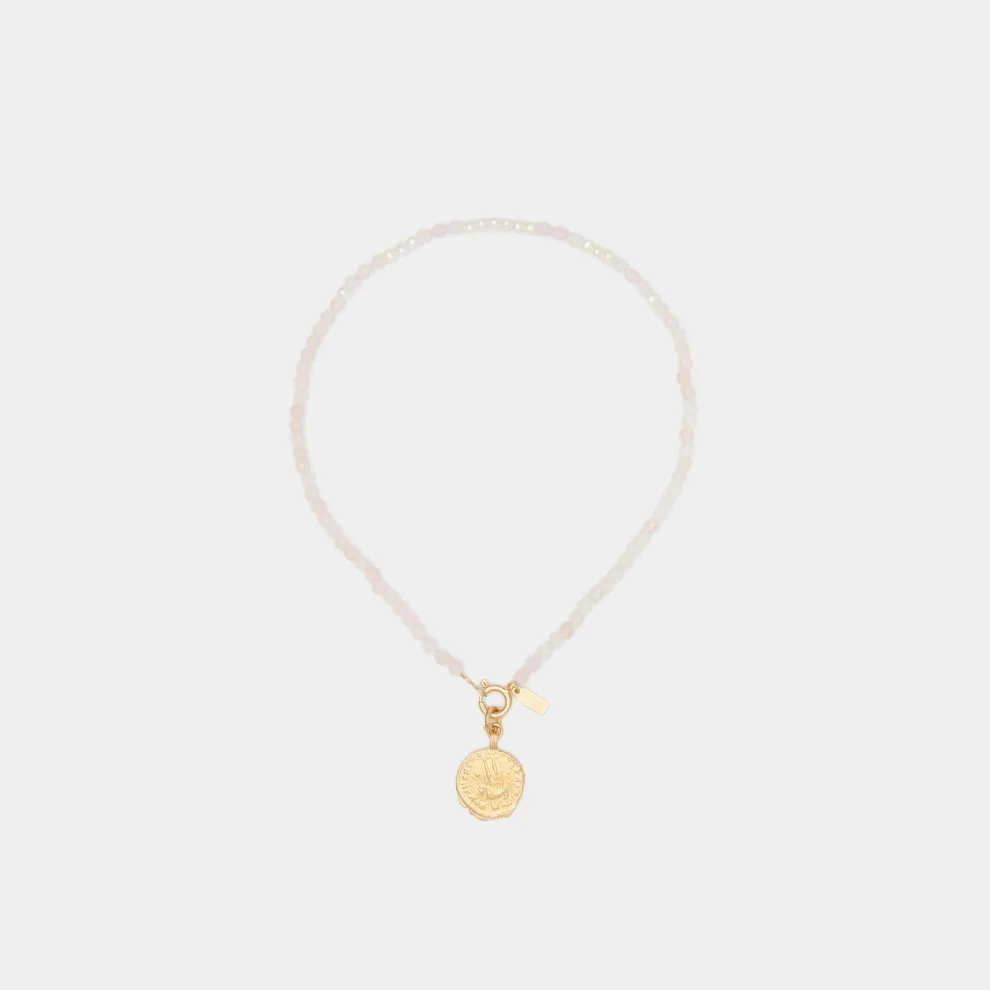 Two Lions x Billie - Exclusive Necklace 15.5" Quartz Rose