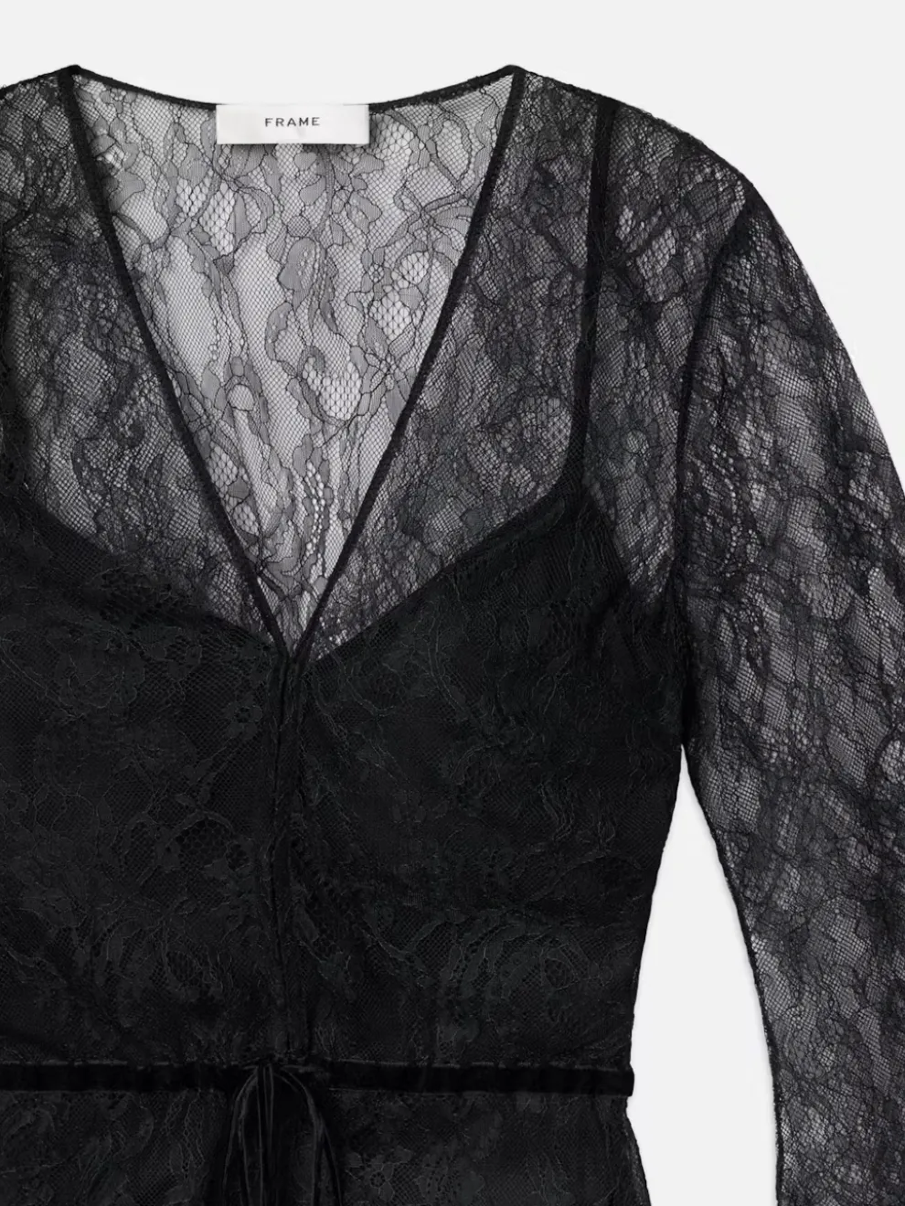 Frame - Lace V-Neck Blouse