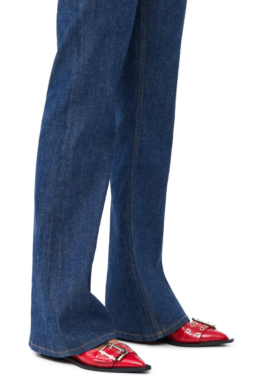 Ganni - Feminine Buckle Ballerina Naplack