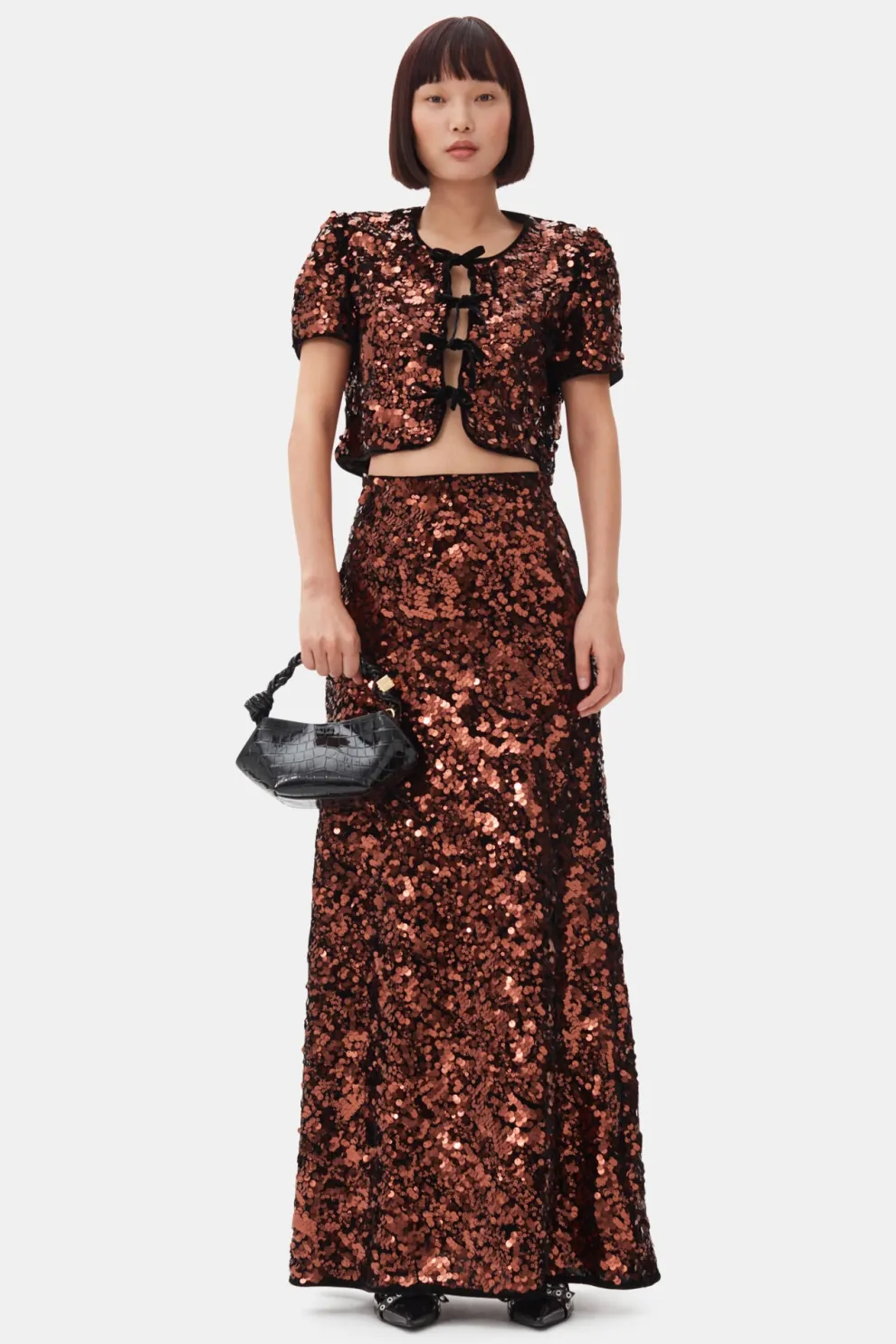 Ganni - Velvet Sequins Blouse