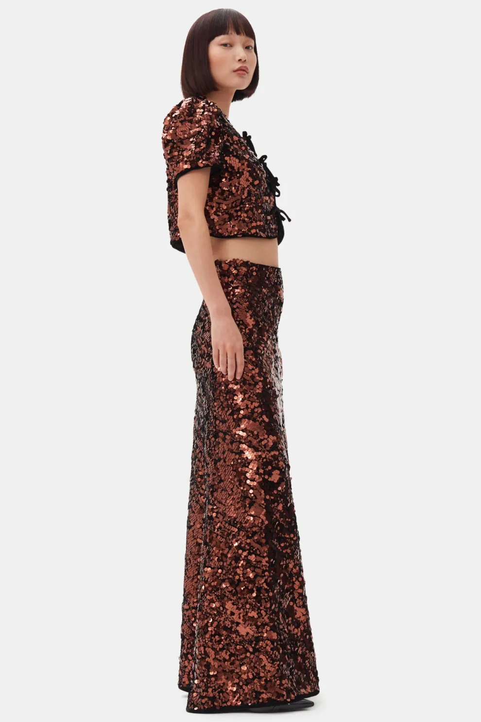 Ganni - Velvet Sequins Blouse