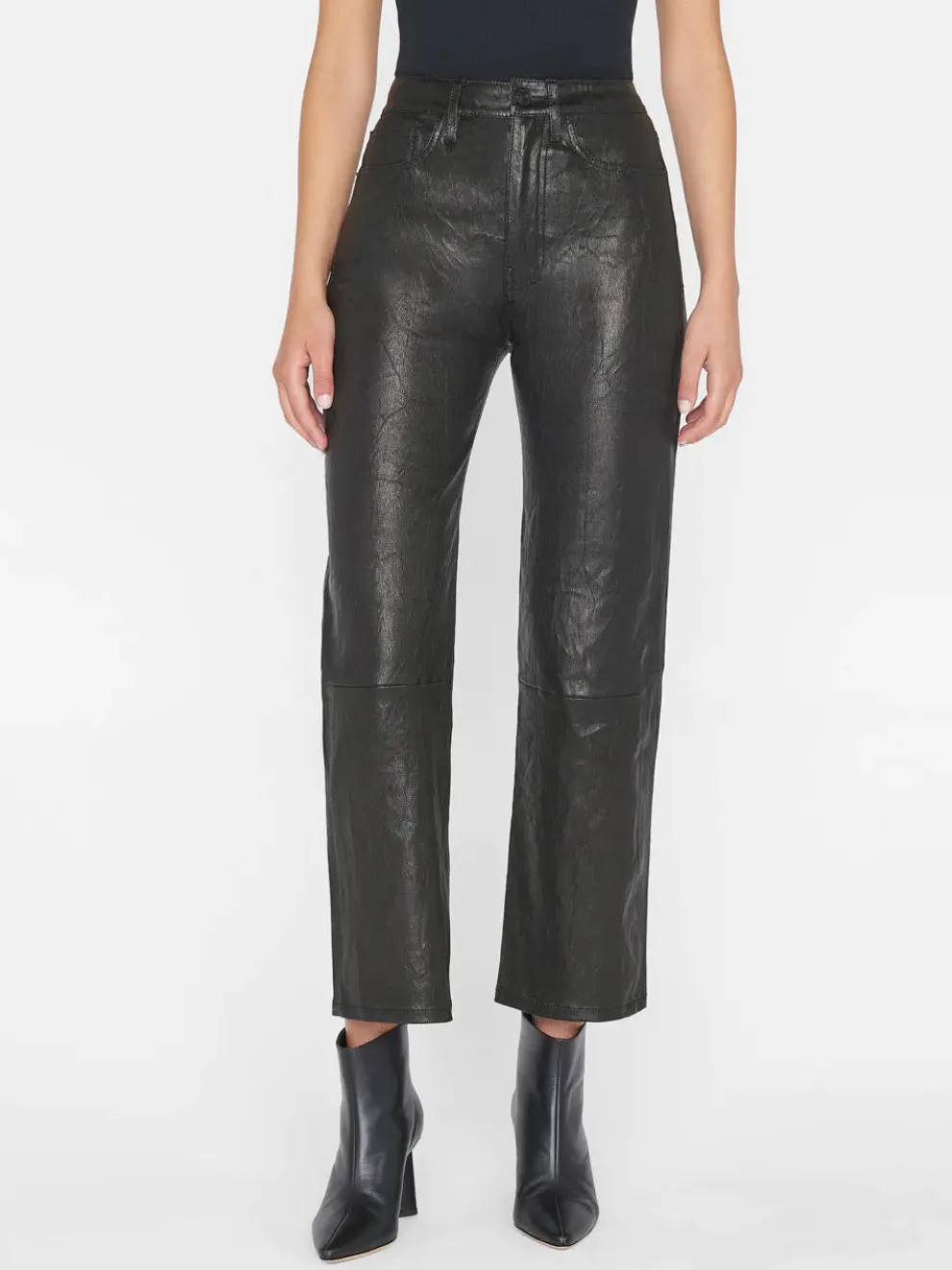 Frame - Le jane crop leather
