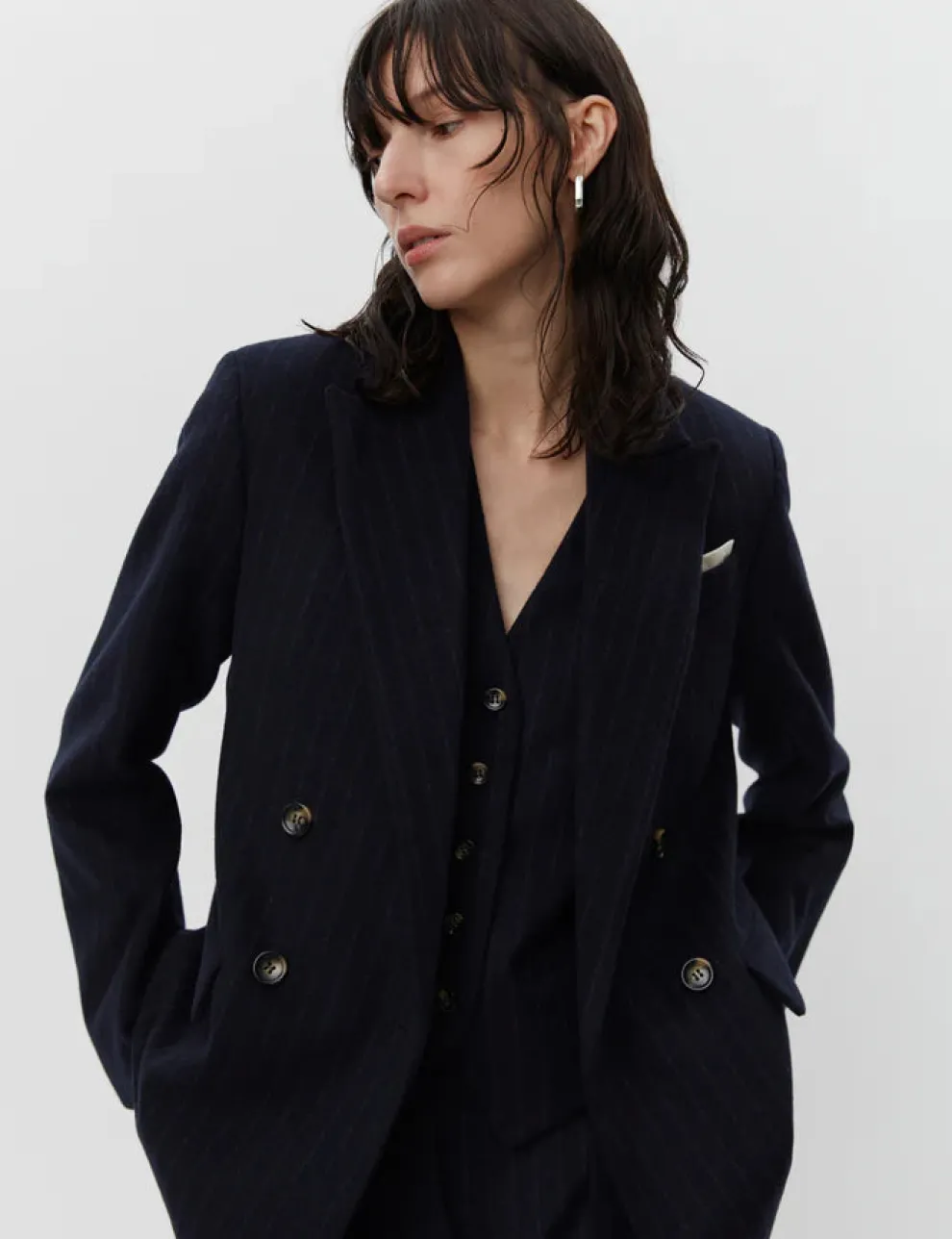 Day - Preston Woolen Pinstripe