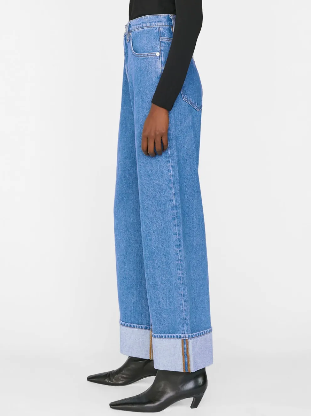 Frame - High Rise Wide Leg Jeans With Hem
