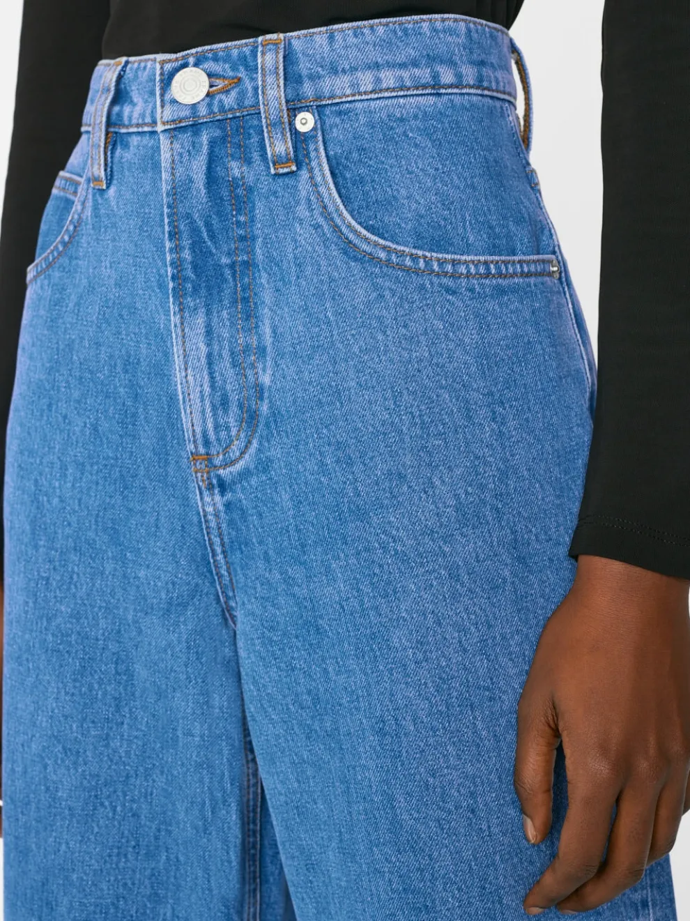 Frame - High Rise Wide Leg Jeans With Hem
