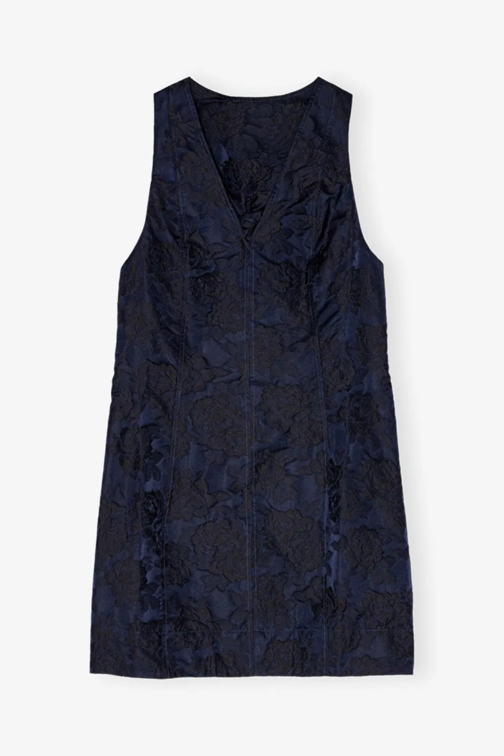 Ganni - Botanical Jacquard Tie Strap Mini Dress